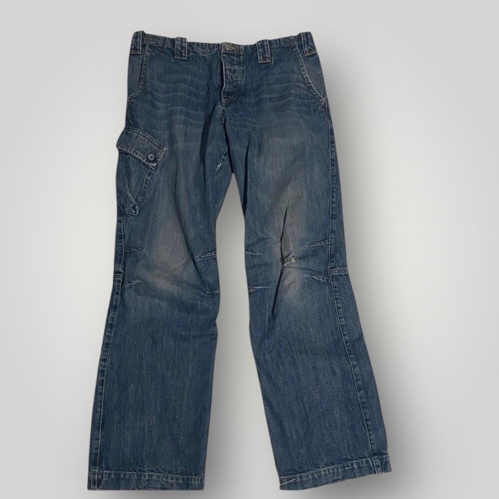 Vintage Armani Jeans 36 Carpenter Cargo Pants Zip Hem Gorpcore Archive Simint